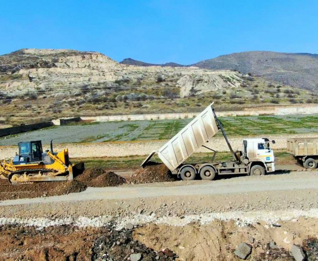 Ağdərə-Ağdam avtomobil yolunun inşasına başlanılıb - FOTO